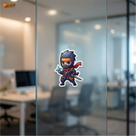 Stealth Ninja Warrior™ Sticker – Cool Shinobi Character Vinyl Decal for Laptop, Bike & Helmet thumbnail