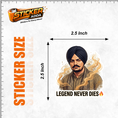 Legend Never Dies™ Attitude Sticker | Premium Waterproof Vinyl Laptop, Car & Bike Sticker