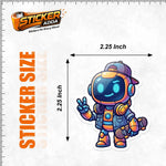 Street Vibe Robot Skater™ Sticker – Cool Astronaut Character Vinyl Decal for Laptop, Bike & Helmet thumbnail