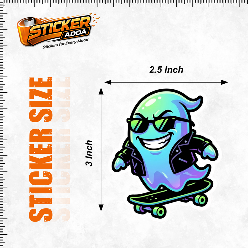 Ghost Rider Swag™ Sticker – Cool Skateboarding Spirit Vinyl Decal for Laptop, Bike & Helmet 7