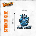 Volt Core™ Tech Heart Sticker | Premium Waterproof Vinyl Car & Laptop Sticker | Futuristic Electric Core Decal thumbnail