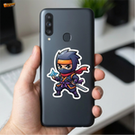 Stealth Ninja Warrior™ Sticker – Cool Shinobi Character Vinyl Decal for Laptop, Bike & Helmet thumbnail