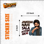 Jhukeega Nahi Sala™ Attitude Sticker | Waterproof Vinyl Car, Bike & Laptop Sticker thumbnail