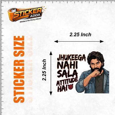 Jhukeega Nahi Sala™ Attitude Sticker | Waterproof Vinyl Car, Bike & Laptop Sticker
